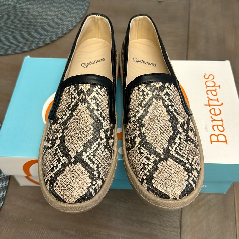 Baretraps Embossed Snake Print Loafer